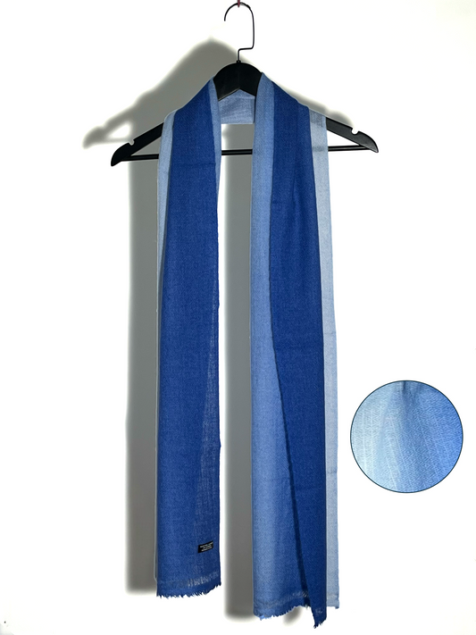 Handmade Shaded Diamond Pattern Scarf - 100% Cashmere