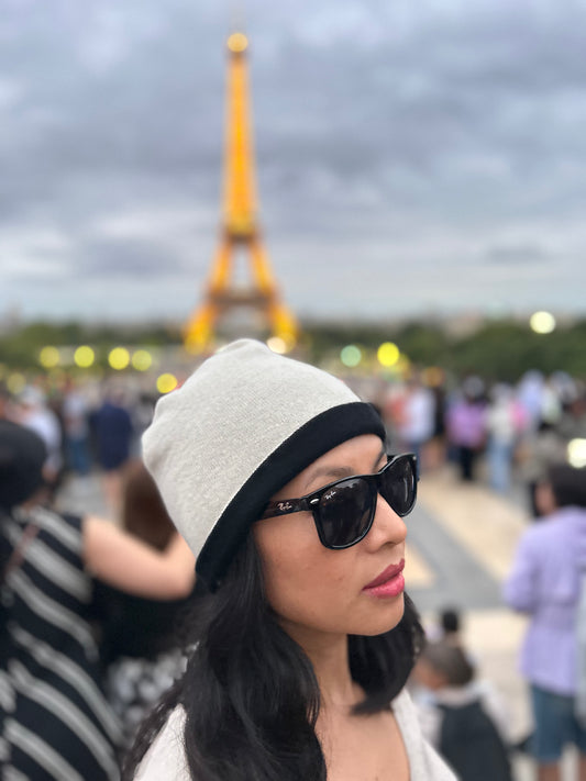 Handmade Reversible Beanie - 100% Cashmere