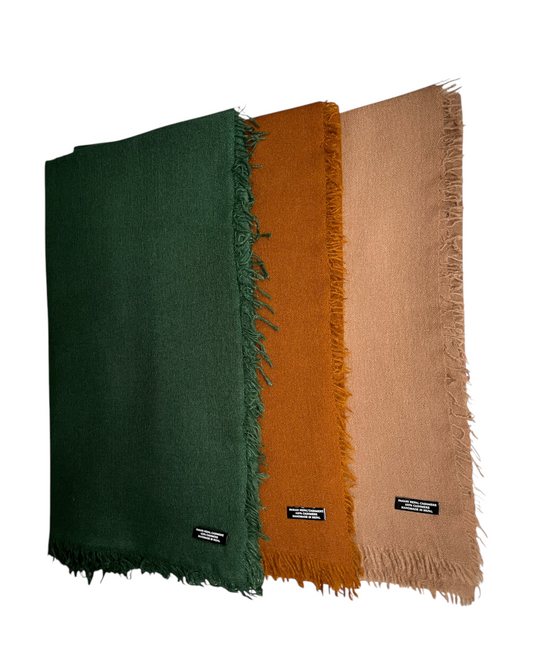 Unisex Handmade Felted Shawl- 100% Cashmere