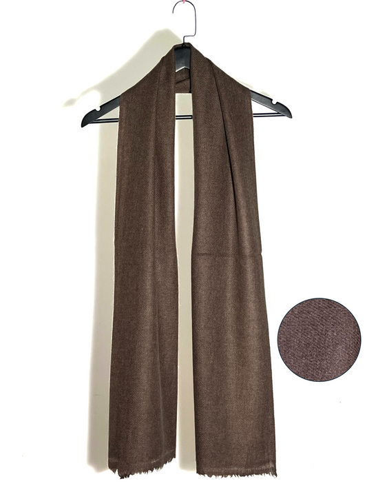 Handmade Un-dyed Natural Scarf - 100% Cashmere