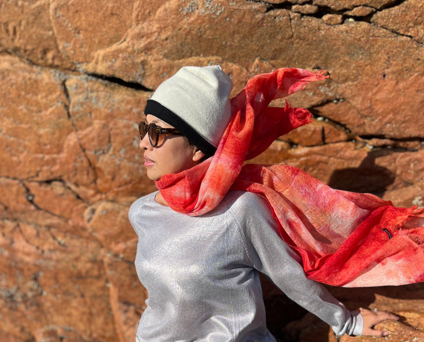 Handmade Reversible Beanie - 100% Cashmere